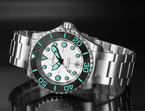 Zegarek Cadisen C8232 Biały Aqua Nurek | Automatyczny 10 ATM Szafir Zegarek Cadisen C8232 Biały Aqua Nurek | Automatyczny 10 ATM Szafir