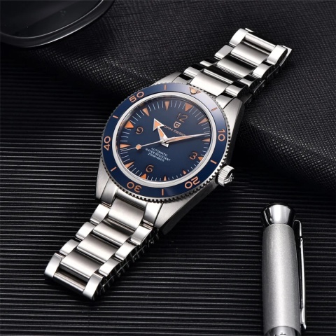 Zegarek automatyczny Pagani Design YS005 | Niebieski Seamaster 20 Bar Szafir Zegarek automatyczny Pagani Design YS005 | Niebieski Seamaster 20 Bar Szafir