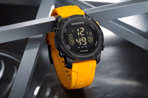 Zegarek kwarcowy Naviforce 7104 | Żółty 5 bar Zegarek kwarcowy Naviforce 7104 | Żółty 5 bar