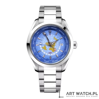 Zegarek automatyczny Pagani Design 1788 | Błękitny 10 Bar Szafir