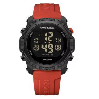 Zegarek kwarcowy Naviforce 7104 | Czerwony 5 bar