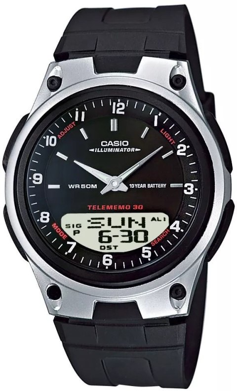 Zegarek Męski CASIO DUAL AW-80-1AVDF + BOX Zegarek Męski CASIO DUAL AW-80-1AVDF + BOX