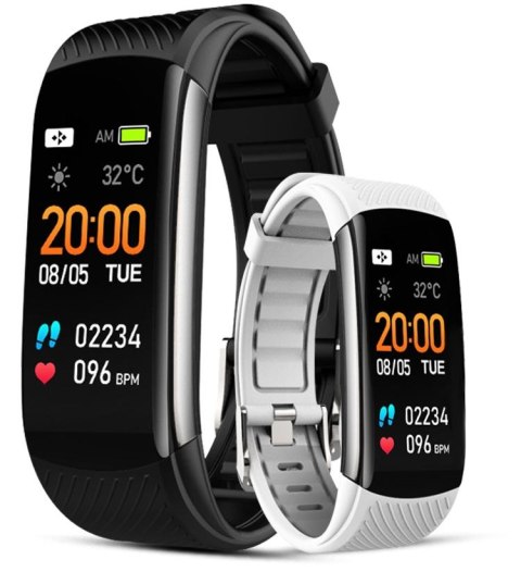 Smartband GIEWONT Fit&GO Duo GW200-2 - Black + Pasek Ice White Smartband GIEWONT Fit&GO Duo GW200-2 - Black + Pasek Ice White