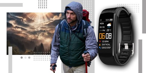 Smartband GIEWONT Fit&GO Duo GW200-2 - Black + Pasek Ice White Smartband GIEWONT Fit&GO Duo GW200-2 - Black + Pasek Ice White