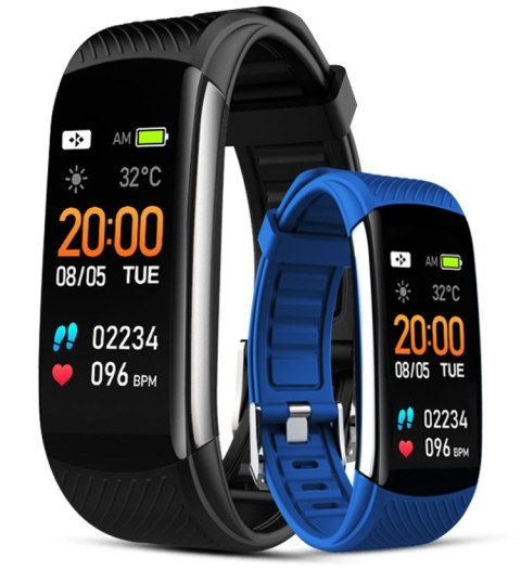 Smartband GIEWONT Fit&GO Duo GW200-7 - Black + Pasek Sky Blue Smartband GIEWONT Fit&GO Duo GW200-7 - Black + Pasek Sky Blue
