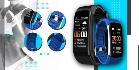 Smartband GIEWONT Fit&GO Duo GW200-7 - Black + Pasek Sky Blue Smartband GIEWONT Fit&GO Duo GW200-7 - Black + Pasek Sky Blue