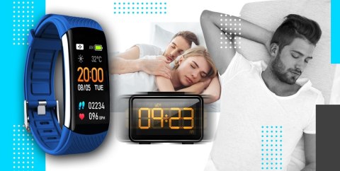 Smartband GIEWONT Fit&GO Duo GW200-7 - Black + Pasek Sky Blue Smartband GIEWONT Fit&GO Duo GW200-7 - Black + Pasek Sky Blue