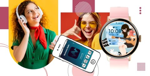 Smartwatch GIEWONT Supernova SmartCall GW330-1 Rose Gold Shine/Powder Pink Smartwatch GIEWONT Supernova SmartCall GW330-1 Rose Gold Shine/Powder Pink