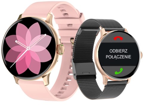Smartwatch GIEWONT Supernova SmartCall GW330-4 Black Shine/Powder Pink Smartwatch GIEWONT Supernova SmartCall GW330-4 Black Shine/Powder Pink