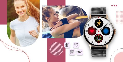 Smartwatch GIEWONT Supernova SmartCall GW330-4 Black Shine/Powder Pink Smartwatch GIEWONT Supernova SmartCall GW330-4 Black Shine/Powder Pink