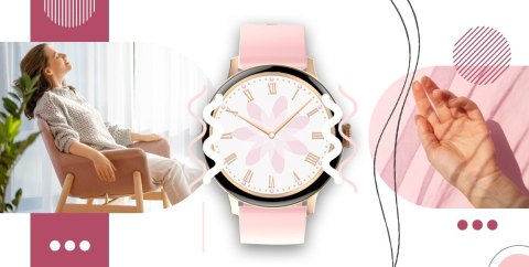 Smartwatch GIEWONT Supernova SmartCall GW330-4 Black Shine/Powder Pink Smartwatch GIEWONT Supernova SmartCall GW330-4 Black Shine/Powder Pink