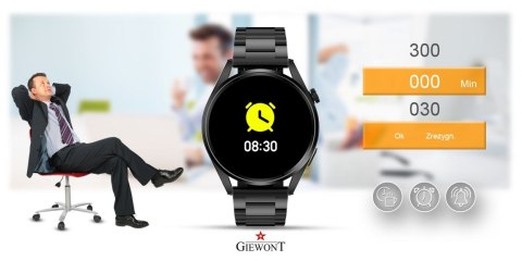 Smartwatch GIEWONT Vertex SmartCall GW450-1 Carbon/Carbon Silikon Smartwatch GIEWONT Vertex SmartCall GW450-1 Carbon/Carbon Silikon