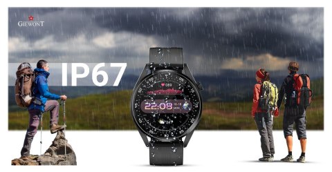 Smartwatch GIEWONT Vertex SmartCall GW450-1 Carbon/Carbon Silikon Smartwatch GIEWONT Vertex SmartCall GW450-1 Carbon/Carbon Silikon
