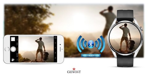 Smartwatch GIEWONT Vertex SmartCall GW450-4 Silver/Carbon Silikon Smartwatch GIEWONT Vertex SmartCall GW450-4 Silver/Carbon Silikon