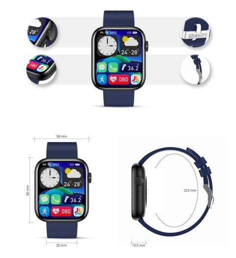 Smartwatch Damski Gravity GT3-5 Smartwatch Damski Gravity GT3-5