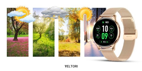 Smartwatch Damski VELTORI VT300-1 Złota Bransoleta Smartwatch Damski VELTORI VT300-1 Złota Bransoleta