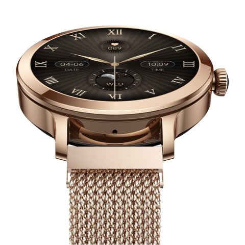 Smartwatch Damski VELTORI VT340-1 Złota Bransoleta + Różowy Pasek Silikonowy Smartwatch Damski VELTORI VT340-1 Złota Bransoleta + Różowy Pasek Silikonowy
