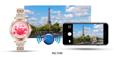 Smartwatch Damski VELTORI VT350-1 Bransoleta Różowe Złoto Smartwatch Damski VELTORI VT350-1 Bransoleta Różowe Złoto