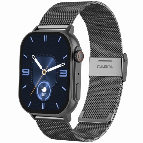 Smartwatch Gravity GT15-4 Niebieski Pasek Silikonowy + Tytanowa Bransoleta Smartwatch Gravity GT15-4 Niebieski Pasek Silikonowy + Tytanowa Bransoleta