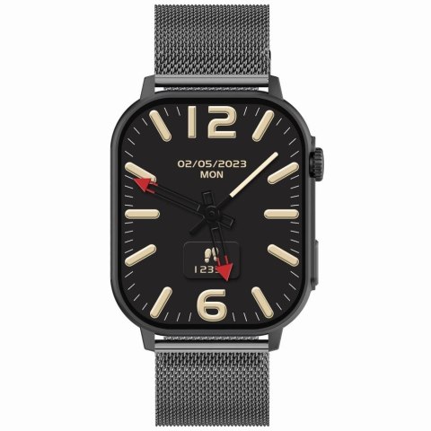 Smartwatch Gravity GT15-4 Niebieski Pasek Silikonowy + Tytanowa Bransoleta Smartwatch Gravity GT15-4 Niebieski Pasek Silikonowy + Tytanowa Bransoleta