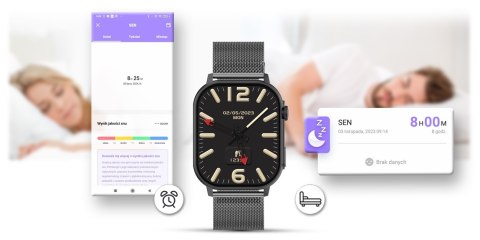 Smartwatch Gravity GT15-4 Niebieski Pasek Silikonowy + Tytanowa Bransoleta Smartwatch Gravity GT15-4 Niebieski Pasek Silikonowy + Tytanowa Bransoleta