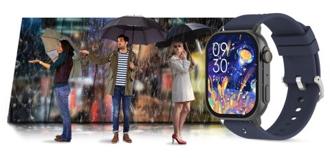 Smartwatch Gravity GT15-4 Niebieski Pasek Silikonowy + Tytanowa Bransoleta Smartwatch Gravity GT15-4 Niebieski Pasek Silikonowy + Tytanowa Bransoleta