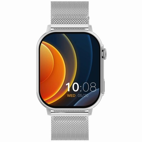 Smartwatch Gravity GT15-8 Szary Pasek Silikonowy + Srebrna Bransoleta Smartwatch Gravity GT15-8 Szary Pasek Silikonowy + Srebrna Bransoleta