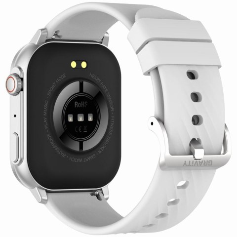 Smartwatch Gravity GT15-8 Szary Pasek Silikonowy + Srebrna Bransoleta Smartwatch Gravity GT15-8 Szary Pasek Silikonowy + Srebrna Bransoleta
