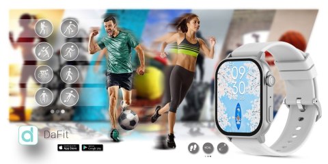 Smartwatch Gravity GT15-8 Szary Pasek Silikonowy + Srebrna Bransoleta Smartwatch Gravity GT15-8 Szary Pasek Silikonowy + Srebrna Bransoleta