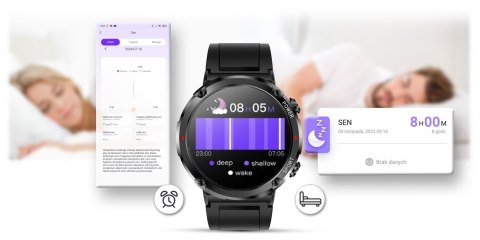 Smartwatch Gravity GT21-5 + Granatowy Pasek Silikonowy Smartwatch Gravity GT21-5 + Granatowy Pasek Silikonowy