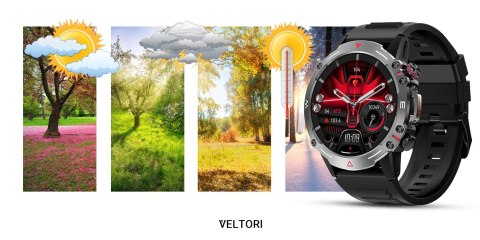 Smartwatch VELTORI VT110-1 Czarny Pasek Silikonowy Smartwatch VELTORI VT110-1 Czarny Pasek Silikonowy
