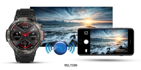 Smartwatch VELTORI VT140-1 Czarny Pasek Silikonowy Smartwatch VELTORI VT140-1 Czarny Pasek Silikonowy