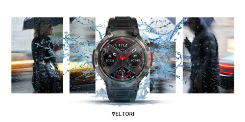 Smartwatch VELTORI VT140-1 Czarny Pasek Silikonowy Smartwatch VELTORI VT140-1 Czarny Pasek Silikonowy