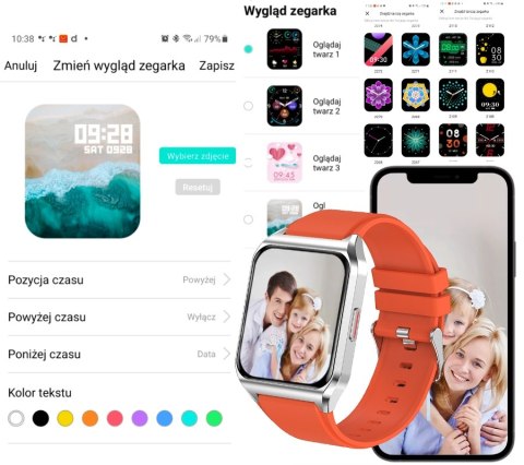 Smartwatch Damski RUBICON RNCE89 Gold Rose SMARUB163 Smartwatch Damski RUBICON RNCE89 Gold Rose SMARUB163