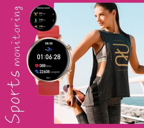 Smartwatch Damski RUBICON RNCF09 Rose Gold/Pink SMARUB234 Smartwatch Damski RUBICON RNCF09 Rose Gold/Pink SMARUB234