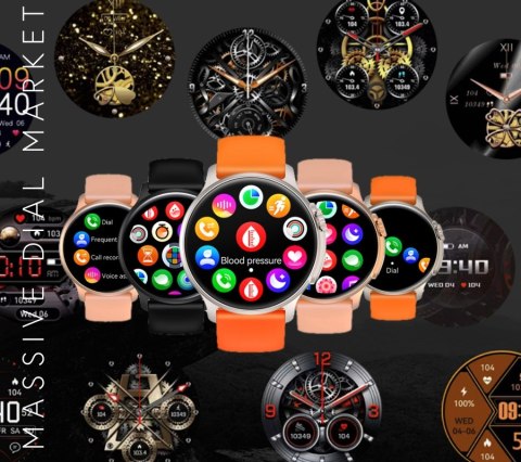 Smartwatch Męski RUBICON RNCF12 Tytan/Orange SMARUB245 Smartwatch Męski RUBICON RNCF12 Tytan/Orange SMARUB245