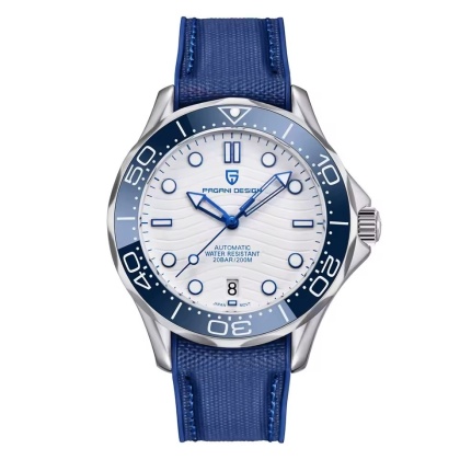 Zegarek automatyczny Pagani Design 1685 | Niebieski Seamaster 10 Bar Szafir