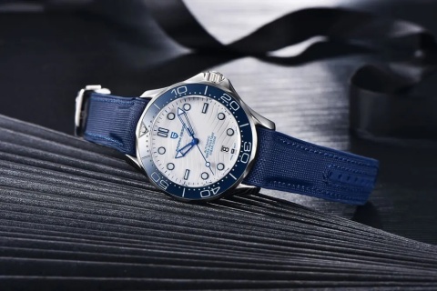 Zegarek automatyczny Pagani Design 1685 | Niebieski Seamaster 10 Bar Szafir