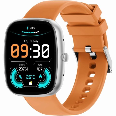 Smartwatch Męski GRAVITY GT18-4 Pomarańczowy Pasek Silikonowy + Czarny Pasek Smartwatch Męski GRAVITY GT18-4 Pomarańczowy Pasek Silikonowy + Czarny Pasek