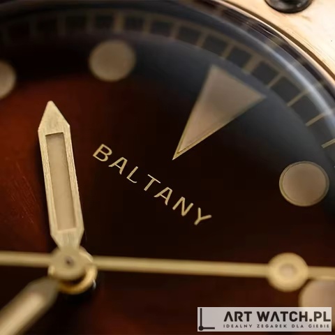 Zegarek automatyczny Baltany S2204030 Retro | Bordowy 20 Bar Szafir