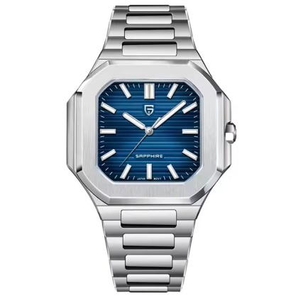 Zegarek automatyczny Pagani Design YS019 | Niebieski Patek 5 Bar Szafir