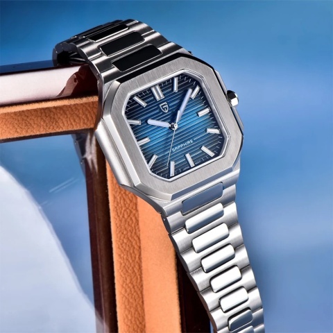 Zegarek automatyczny Pagani Design YS019 | Niebieski Patek 5 Bar Szafir