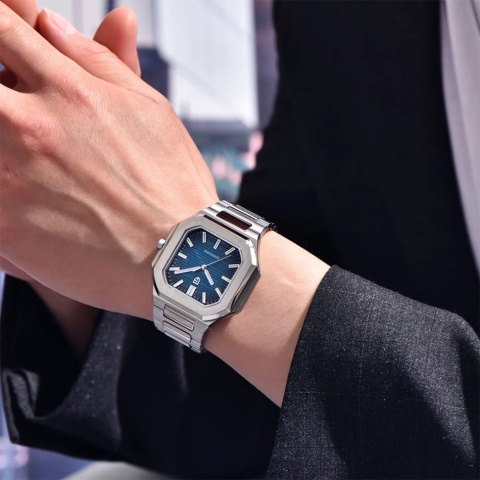 Zegarek automatyczny Pagani Design YS019 | Niebieski Patek 5 Bar Szafir