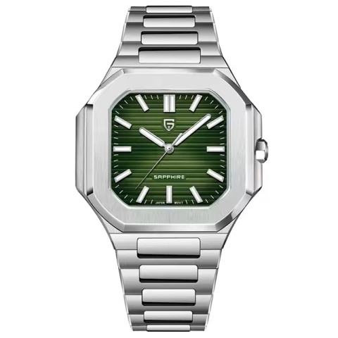 Zegarek automatyczny Pagani Design YS019 | Zielony Patek 5 Bar Szafir