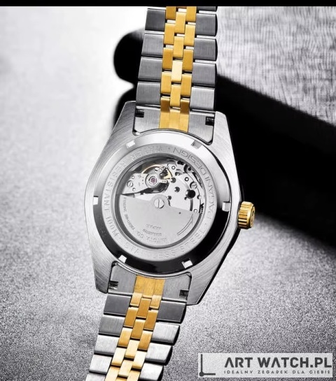 Zegarek automatyczny Pagani Design 1645 Jubilee | Srebrny/Złoty 10 Bar Szafir