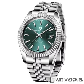 Zegarek automatyczny Pagani Design 1645 Jubilee | Zielony 10 Bar Szafir