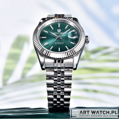 Zegarek automatyczny Pagani Design 1645 Jubilee | Zielony 10 Bar Szafir