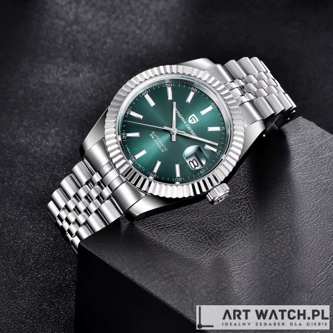 Zegarek automatyczny Pagani Design 1645 Jubilee | Zielony 10 Bar Szafir