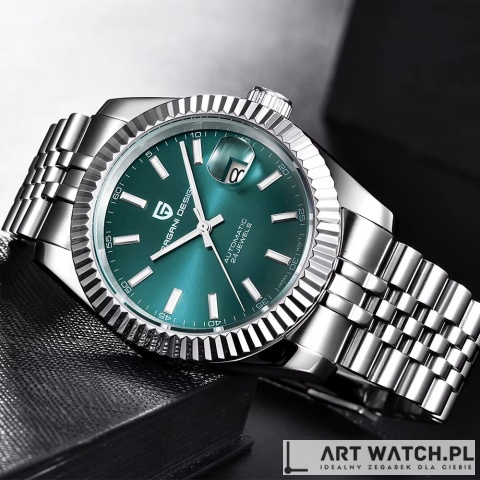 Zegarek automatyczny Pagani Design 1645 Jubilee | Zielony 10 Bar Szafir