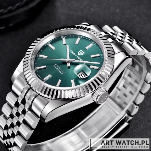 Zegarek automatyczny Pagani Design 1645 Jubilee | Zielony 10 Bar Szafir